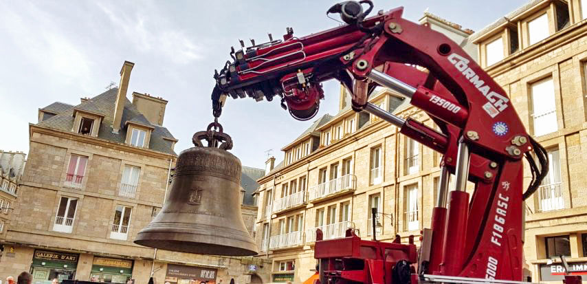 La cloche principale de la cathédrale de Saint-Malo a été livrée ce jeudi 18 avril 2019.
 - Photo:actu.fr